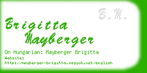 brigitta mayberger business card